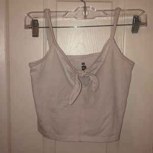 white bow tank top